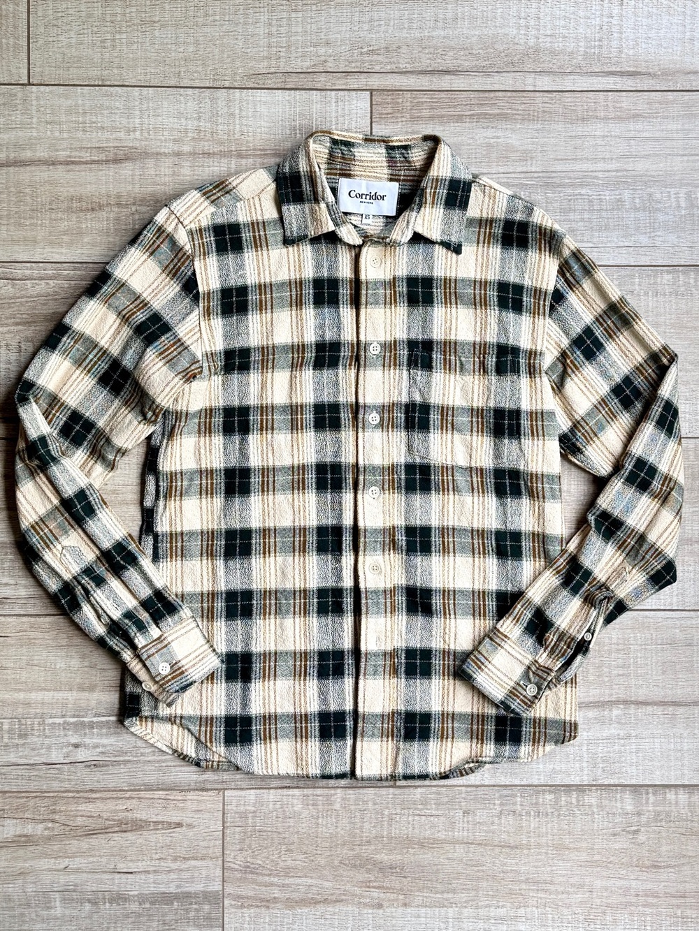 Corridor NYC Hand-Loomed Style Heavy Flannel XS (Fits Slim Small)